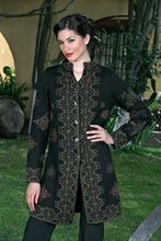Lade das Bild in den Galerie-Viewer, WINTER PALACE - Mantel schwarz/bunt