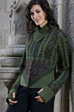 Lade das Bild in den Galerie-Viewer, NORDIC - Schalkragen-Cardigan - grün/bunt