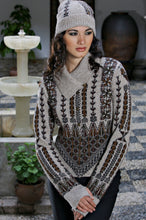 Lade das Bild in den Galerie-Viewer, NORDIC - Schalkragen-Cardigan - taupemeliert/braun