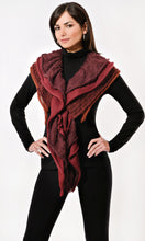 Lade das Bild in den Galerie-Viewer, GYPSY-Vierlagen-Schal aubergine/kupfer/rost/bordeaux