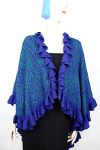 Lade das Bild in den Galerie-Viewer, SELVA - Ruana - blau/türkis