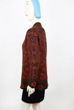 Lade das Bild in den Galerie-Viewer, BYZANTIA - Long V-Cardigan braun/bunt