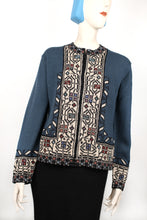 Lade das Bild in den Galerie-Viewer, PRAGA - Zip-Cardigan blau/bunt