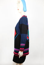 Lade das Bild in den Galerie-Viewer, LABYRINTH DIAMOND Long Pullover - navy/bunt