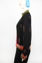 Lade das Bild in den Galerie-Viewer, AZTECA - Zip-Strickjacke - schwarz/bunt