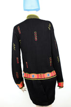 Lade das Bild in den Galerie-Viewer, AZTECA - Zip-Strickjacke - schwarz/bunt