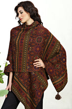 Lade das Bild in den Galerie-Viewer, MANDALA - Ruana - rost/bunt