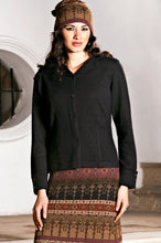 Lade das Bild in den Galerie-Viewer, PATOLA - Rock schwarz/aubergine/moos