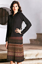 Lade das Bild in den Galerie-Viewer, PATOLA - Rock schwarz/aubergine/moos