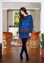 Lade das Bild in den Galerie-Viewer, COLLAGE - Kurzmantel blau/bunt