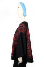 Lade das Bild in den Galerie-Viewer, BERBER - Poncho schwarz/altrosé