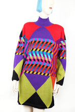 Lade das Bild in den Galerie-Viewer, OP-ART - Dress - lila/bunt